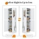 preview thumbnail 6 of 31, Modern Tall Bathroom Cabinet, Freestanding Storage Cabinet with Hooks and Adjustable Shelves, for Bathroom, White