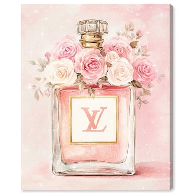 Delicate Floral Perfume Blush Canvas by Art Remedy, Gallery Wrapped