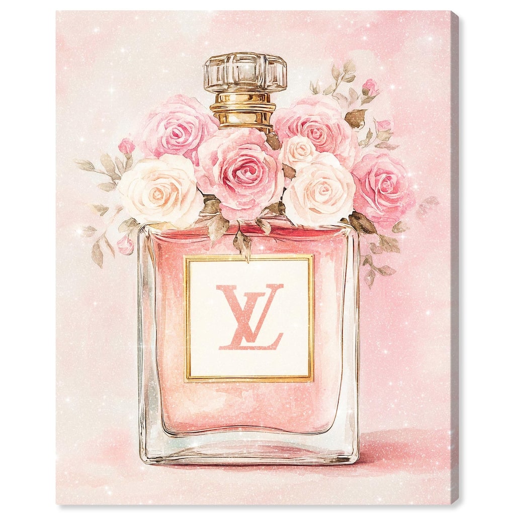 Delicate Floral Perfume Blush Canvas by Art Remedy, Gallery Wrapped