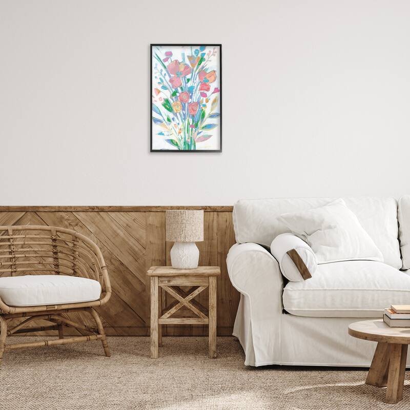 Stupell Pastel Joyful Bouquet Framed Giclee Art Design By Stephanie Fielden