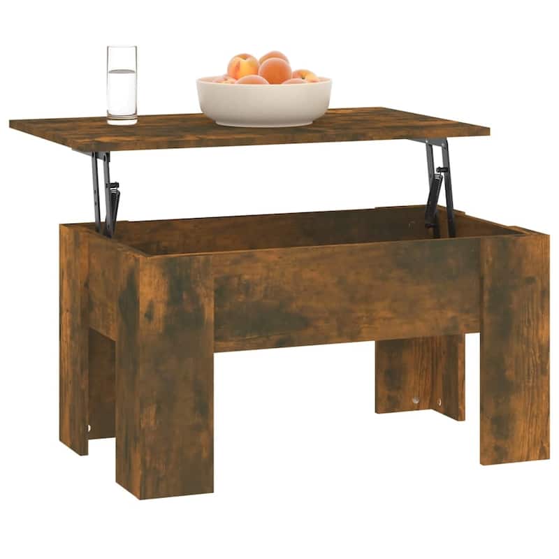 vidaXL Coffee Table Lift Top End Table Accent Side Sofa Table Engineered Wood - 31.1" x 19.3" x 16.1"