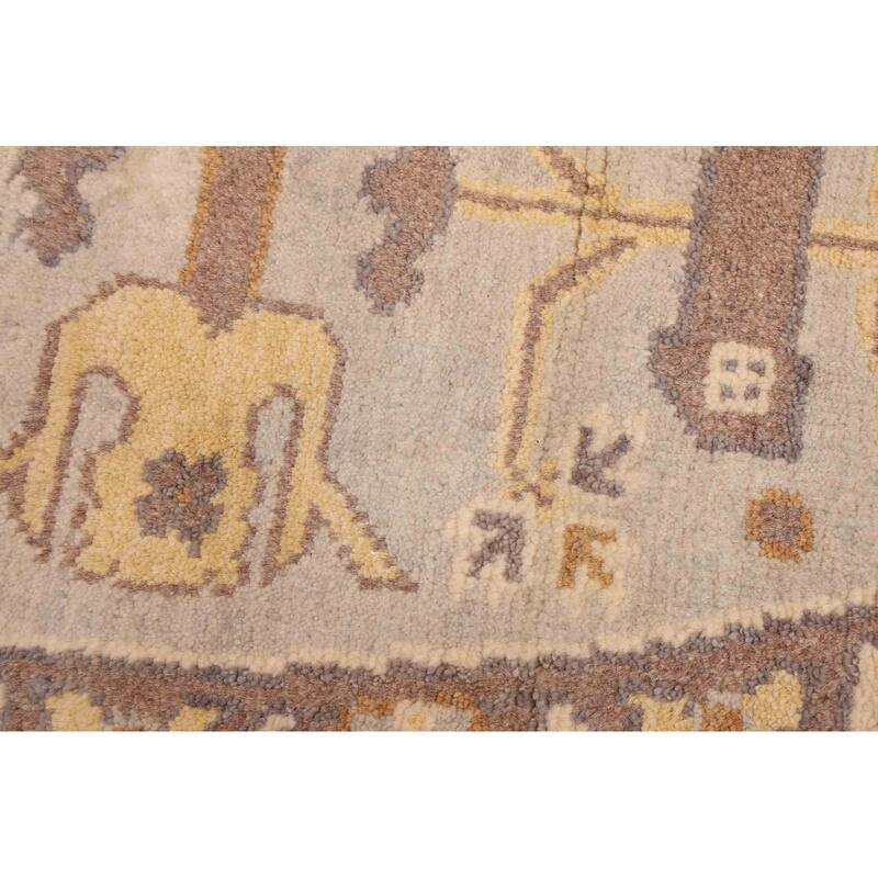 ECARPETGALLERY Hand-knotted Royal Oushak Grey Wool Rug - 8'0 x 7'9