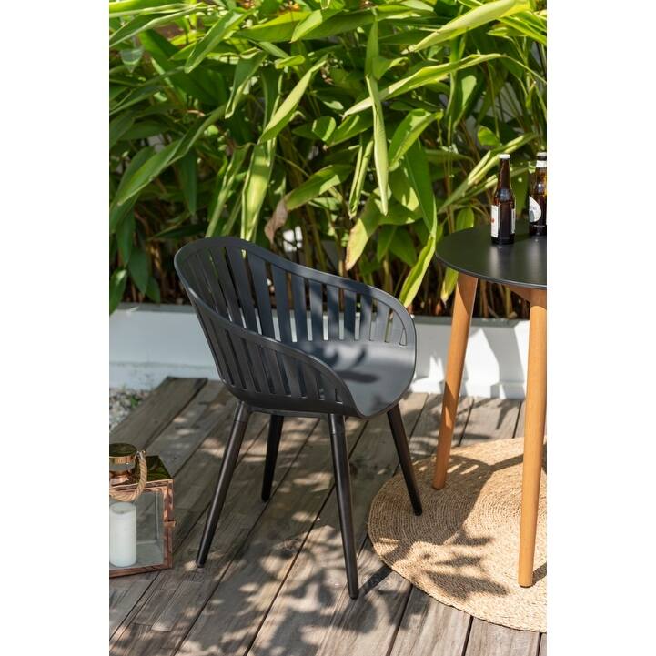 Amazonia 3pc Outdoor Patio Wood & Aluminum Bistro Set