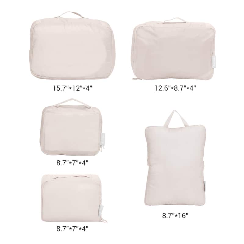 6 Set Travel Bag for Storage,Lightweight Travel Essentials,Travel Accessories for Travel Toiletry Bag Sets 15.5*12*4in - Beige