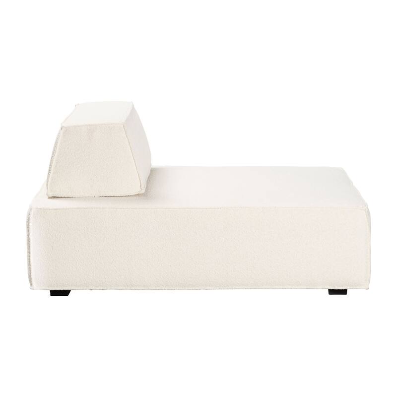 Ryker 53-inch Square Modular Modern Chair in Boucle Upholstery