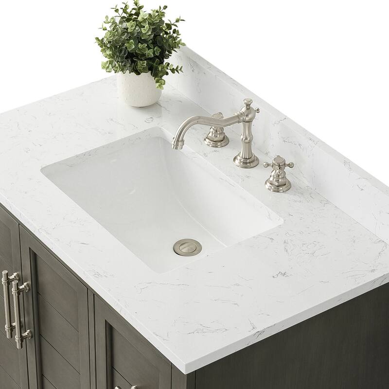 Vanity Art 36" Single Sink Bathroom Vanity with Top & Backsplash