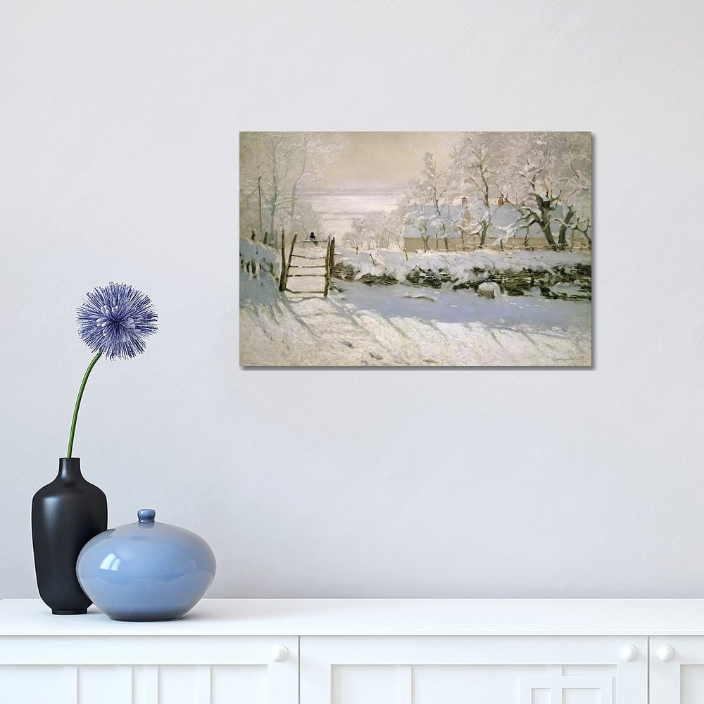 iCanvas "The Magpie, 1869 " by Claude Monet Canvas Print