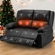 preview thumbnail 1 of 20, AECOJOY 2-Seater Recliner Loveseat with Heat and Massage Function Black