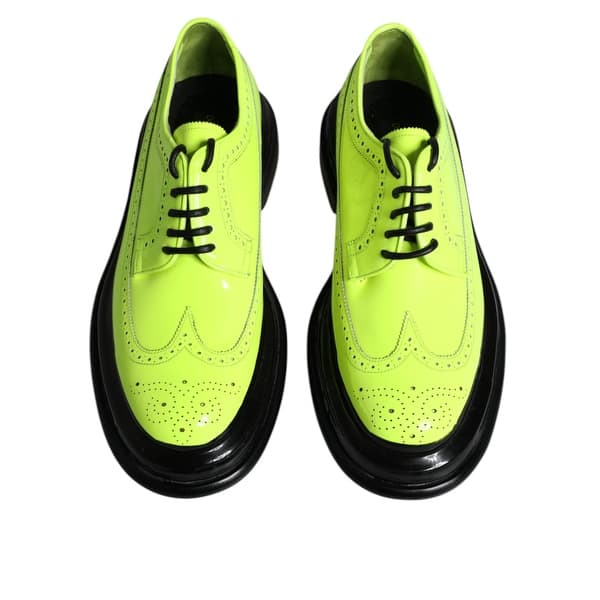 Dolce & Gabbana Neon Green Leather Lace Up Derby Dress Men's Shoes - Bed  Bath & Beyond - 42269781