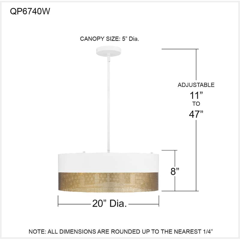 Alani 4-Light Matte White Pendant Light