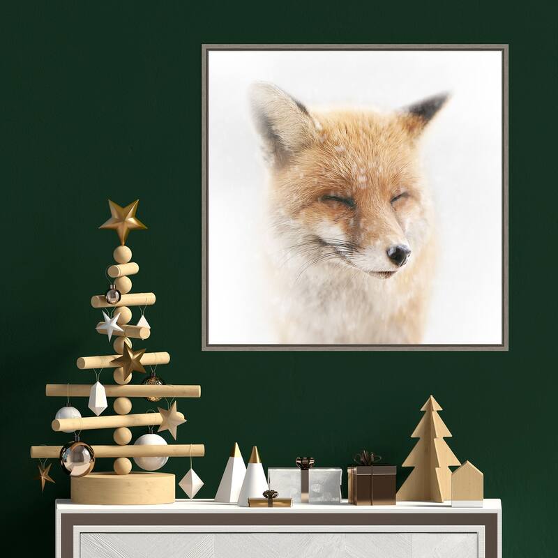 Satisfied Fox by Doris Reindl Framed Canvas Wall Art