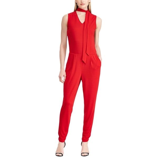 red jersey jumpsuit