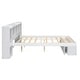 preview thumbnail 9 of 16, Queen Size Solid Pine Wood Platform Kids Bed Frame with Multi-Storage Headboard, Large Drawer, and Open Shelves, White