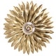 preview thumbnail 1 of 3, Broche 1 Light Antique Gold Ceiling Mount 11'' W x 11'' H x 3.5'' D