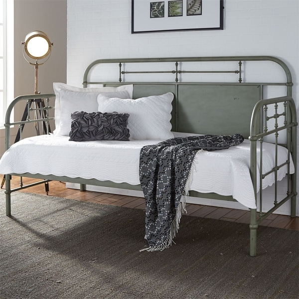 Carbon Loft Cauthen Vintage Series Green Twin Metal Day Bed. Opens flyout.