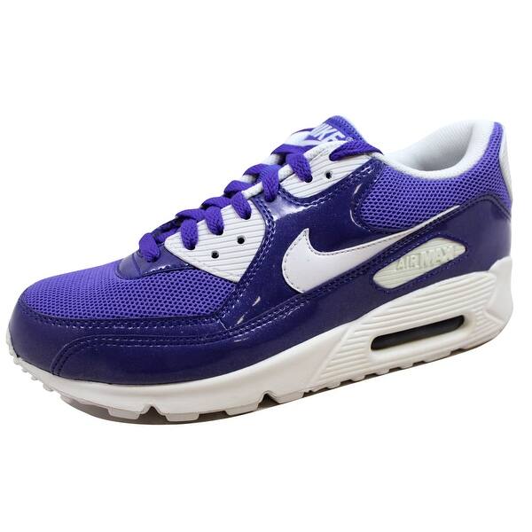 Shop Nike Air Max 90 Leather Purple White 325213 511 Women S Overstock 19507215