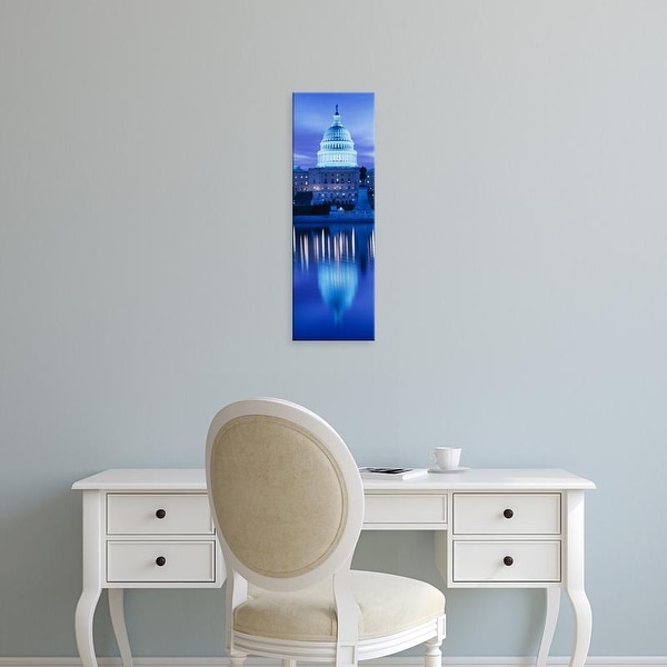 Easy Art Prints Panoramic Image 'Government building on water, Capitol Building, Washington DC' Canvas Art