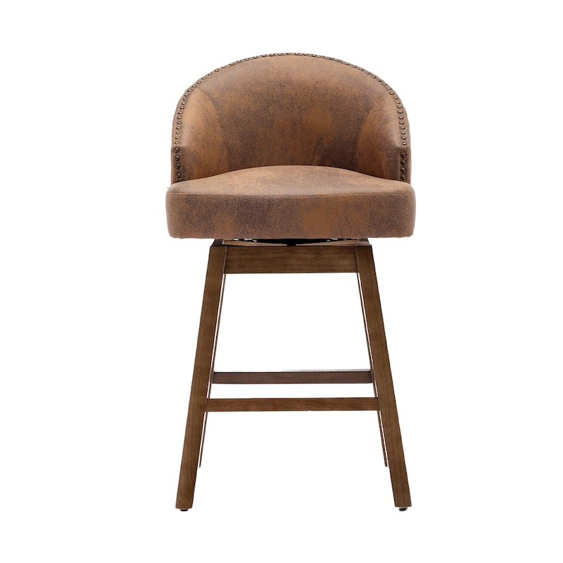 Rotating Bar Chair, Counter Height Bar Chair With Backrest, Rotating Kitchen Stool, Set of 2