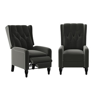 Wingback Pushback Recliner Chairs (Set of 2)