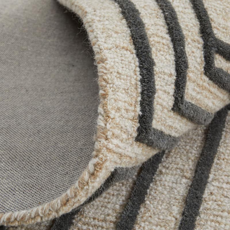Grand Bazaar Warda Hand Tufted Geometric Modern Area Rug