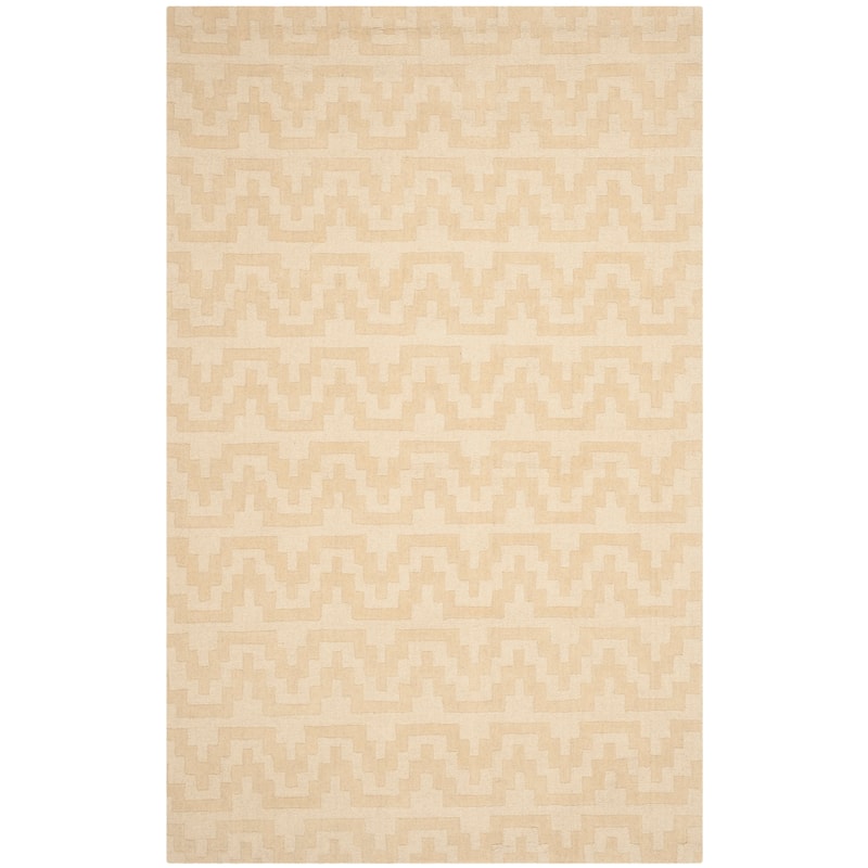 SAFAVIEH Handmade Florette Modern Wool Rug - 5' x 8' - Beige/Camel