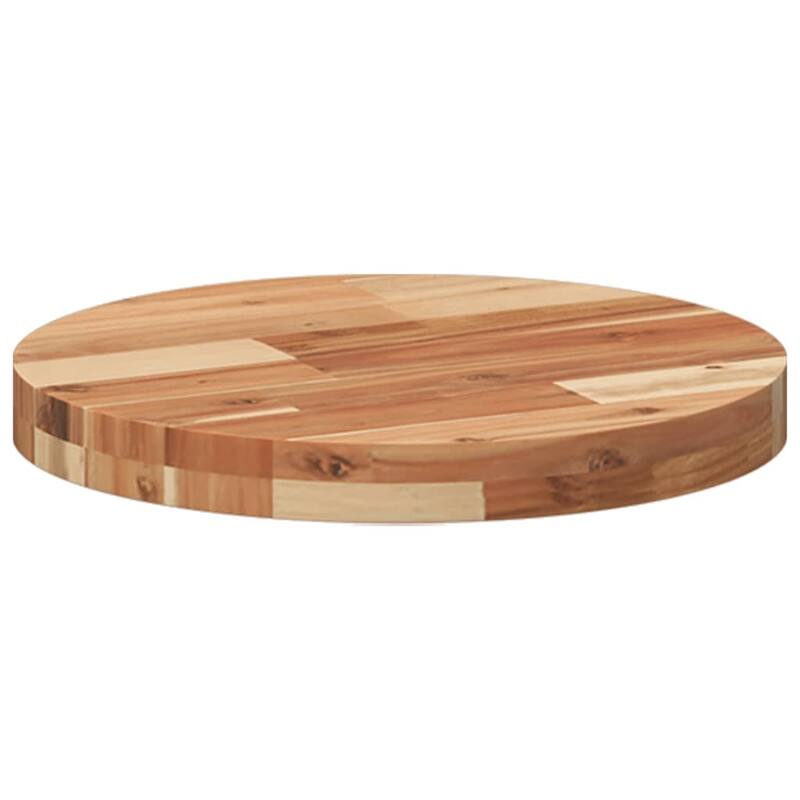 vidaXL Table Top Natural Wood Solid Acacia Wood Ø15.7 x 1.6 in Durable - Ø15.7 x 1.6 in