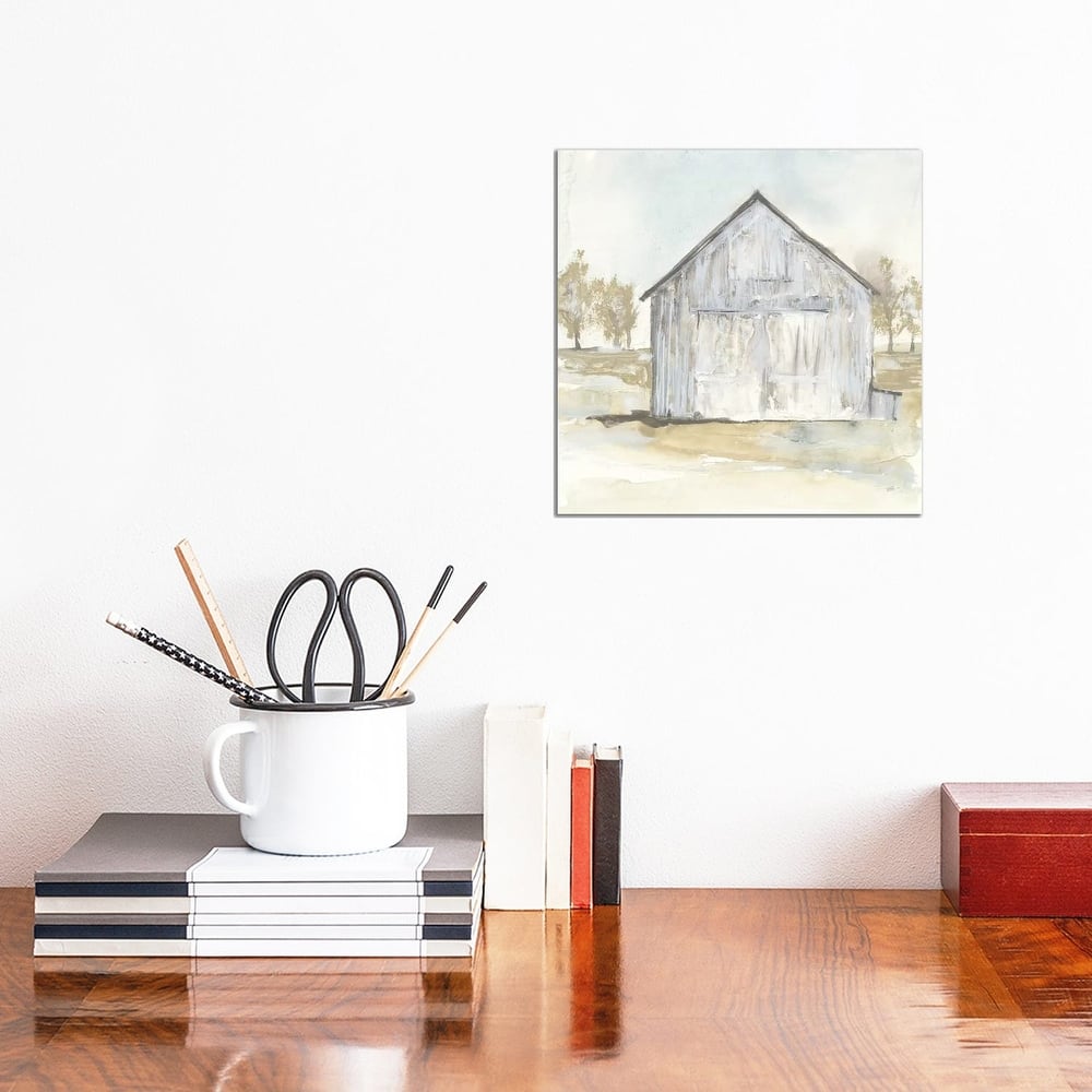 iCanvas "White Barn I" by Chris Paschke Canvas Print
