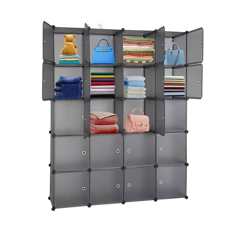 20 Cube Organizer Stackable Plastic Cube Storage Shelves