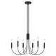 preview thumbnail 58 of 69, 6-Light Modern Candlestick Hanging Linear Chandelier Lighting Island Chandelier for Kitchen Island