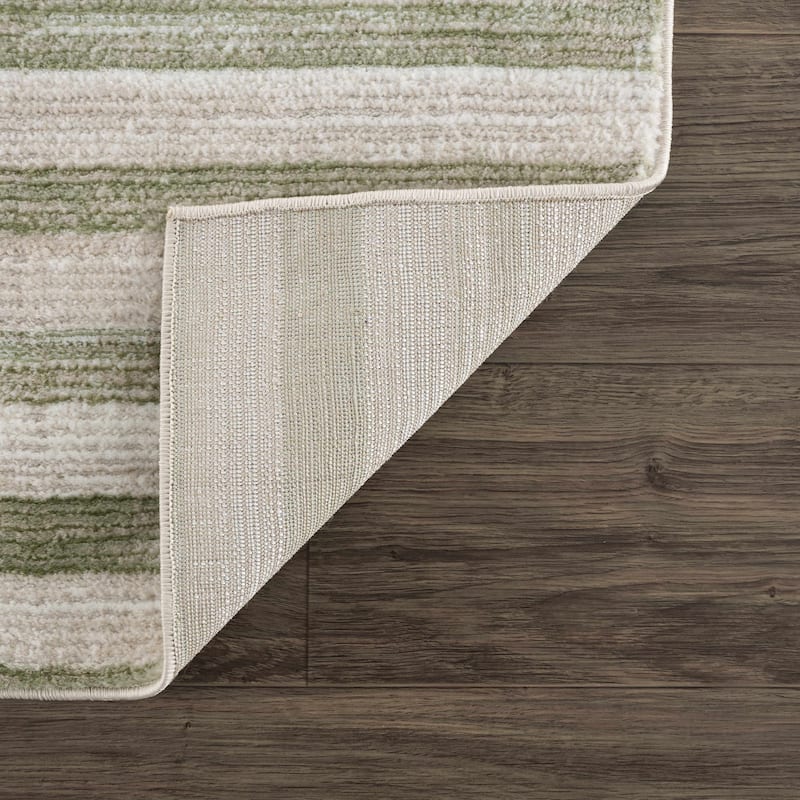 Hauteloom Liverpool Living Room, Bedroom Area Rug - Contemporary - Off White,Medium Gray,Light Gray - 9'2" x 12'