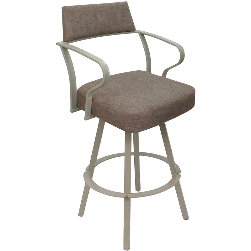 Swivel Counter Bar or Extra Tall Metal Bar Stool Carolina Warren Base - Basin Beige - Beige - Counter Height