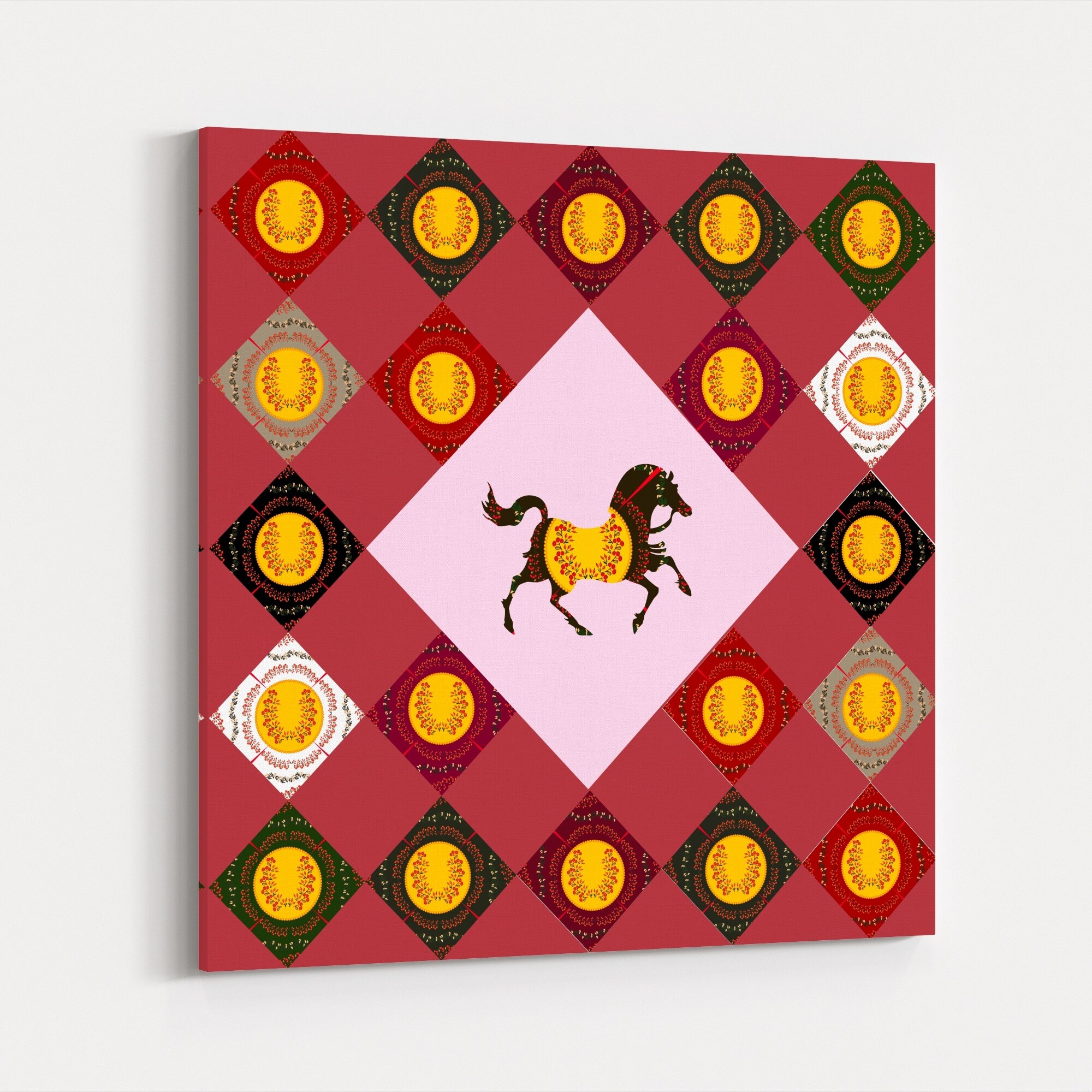 Animals Horse Pattern Patterns Textile Canvas Wall Art Print Overstock 31243053 Buy canvas art prints and get the best deals at the lowest prices on ebay! overstock com