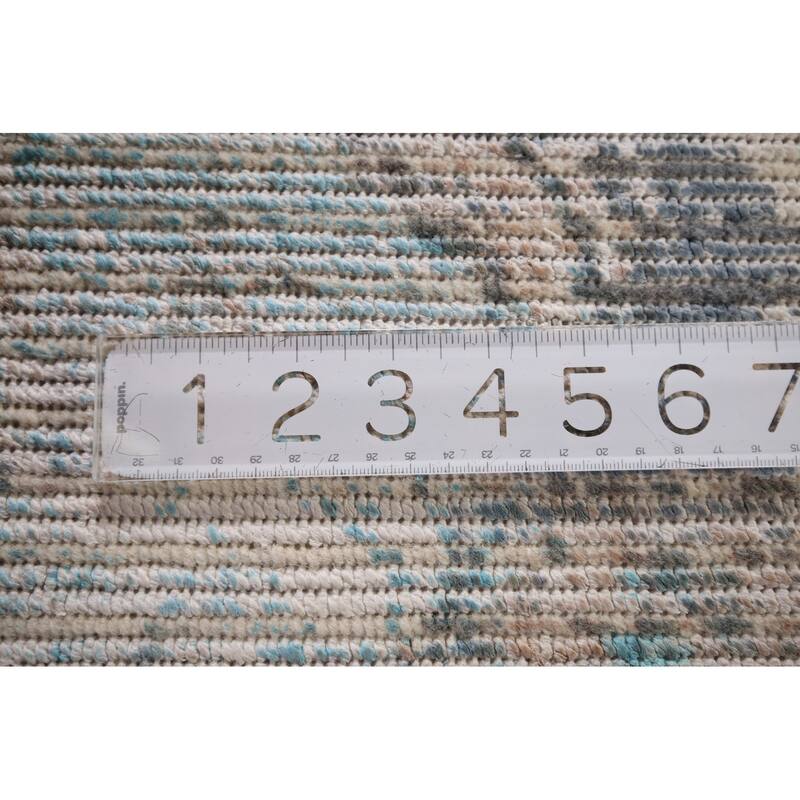 Abstract Oriental Accent Rug Handmade Wool Carpet - 3'0" x 5'1"