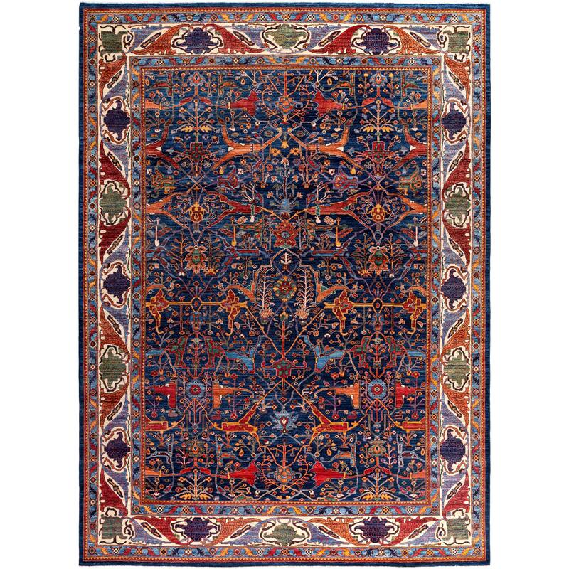 Serapi One-of-a-Kind Hand-Knotted Area Rug - Blue - 10' 0" x 13' 10"