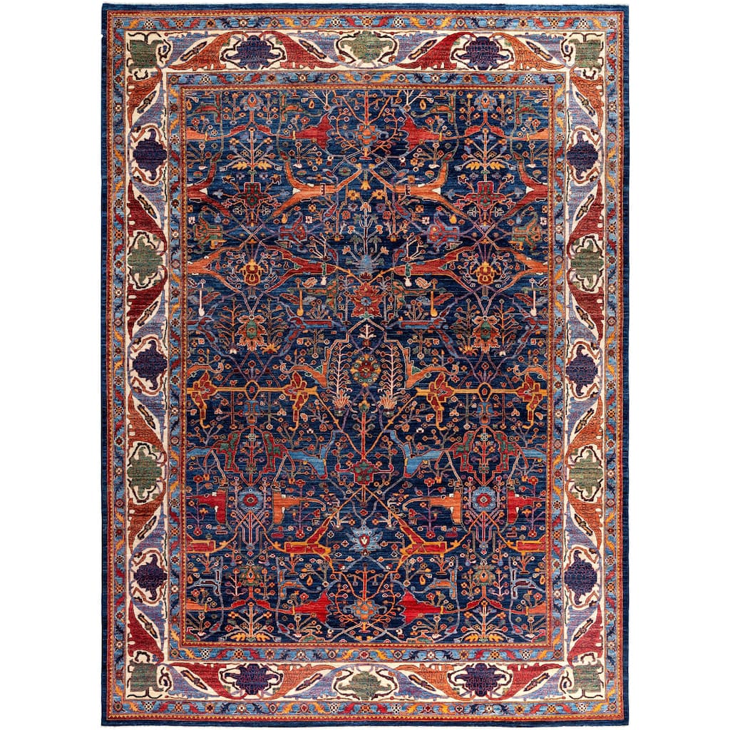 Serapi One-of-a-Kind Hand-Knotted Area Rug - Blue - 10' 0" x 13' 10"