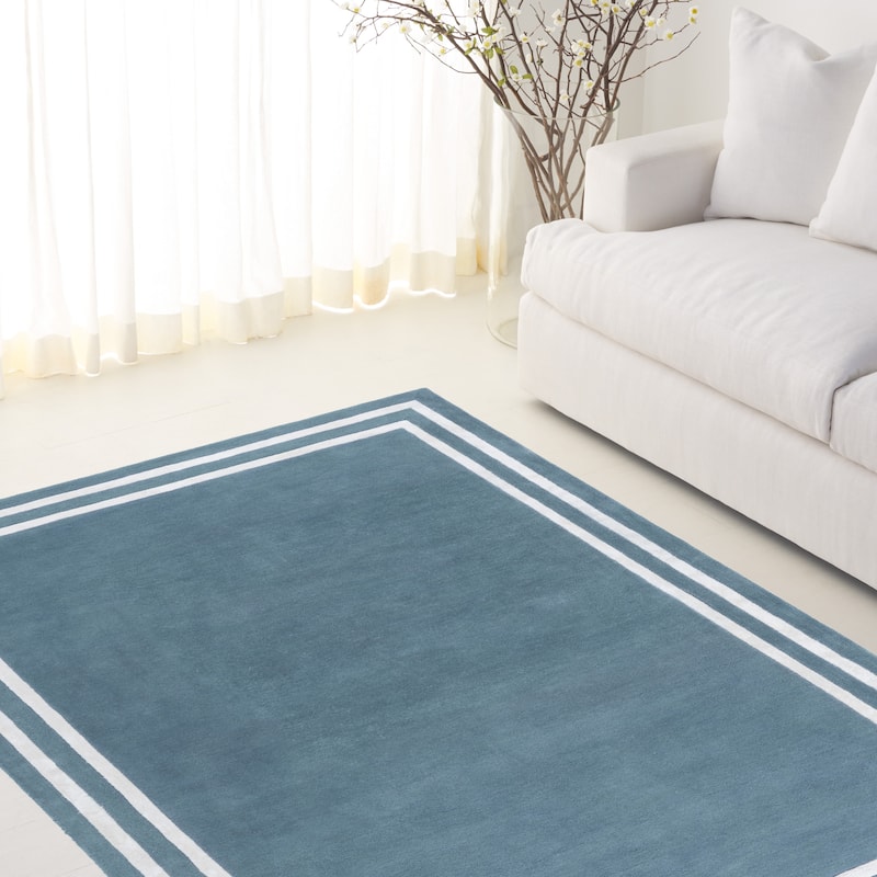 Lauren Ralph Lauren Handmade Roelien Wool Rug - Light Blue/Ivory - 6' x 9'