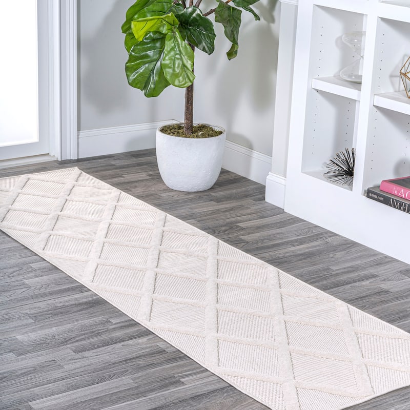 JONATHAN Y Talaia Diamond Trellis Indoor/Outdoor Area Rug