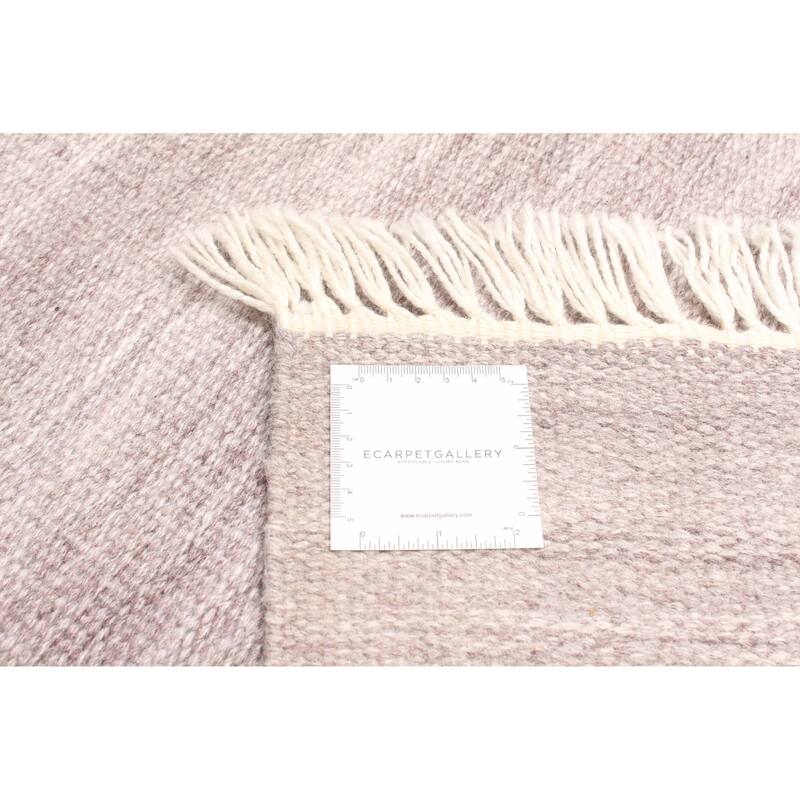 ECARPETGALLERY Flat-Weave Ankara FW Chocolate Wool Kilim - 5'2 x 7'7