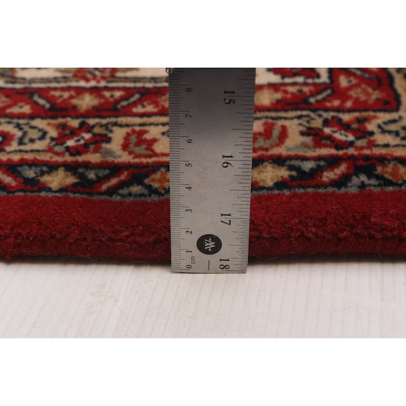 ECARPETGALLERY Hand-knotted Bijar Red Wool Rug - 6'9 x 9'10