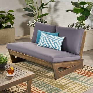 Sherwood Outdoor Acacia Wood Loveseat by Christopher Knight Home