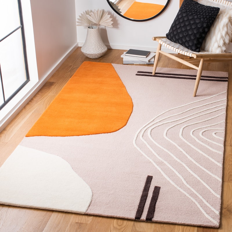 SAFAVIEH Handmade Rodeo Drive Vutka Mid-Century Modern Wool Rug