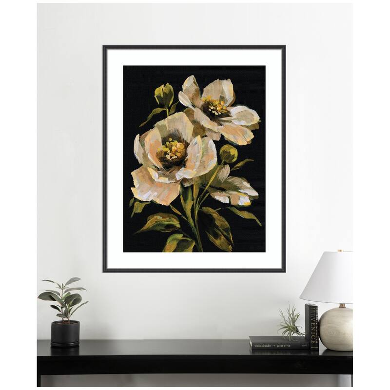 Kate and Laurel Framed Art Moody Floral 8 by Annie Quigley