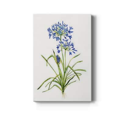Blue Lively Botanical I Premium Gallery Wrapped Canvas - Ready to Hang