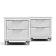 preview thumbnail 7 of 8, Furniture of America Drima Modern Pearl White Solid Wood 2-Drawer Kids Nightstand (Set of 2)