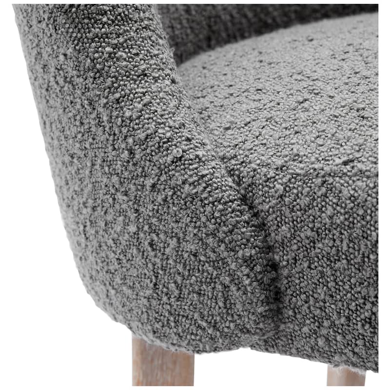 Farmhouse Water and Stain Resistant Boucle Upholstered Side Chair (Set of 6)