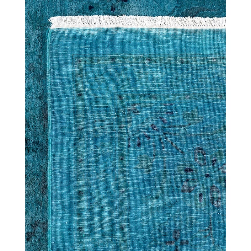 Fine Vibrance, One-of-a-Kind Hand-Knotted Area Rug - Gray, 9' 2" x 11' 10" - 9' 2" x 11' 10"