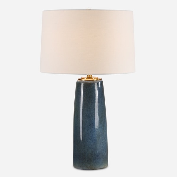 slide 2 of 7, Uttermost Submerged Deep Blue Table Lamp - 26.25" H X 16" W X 16" D