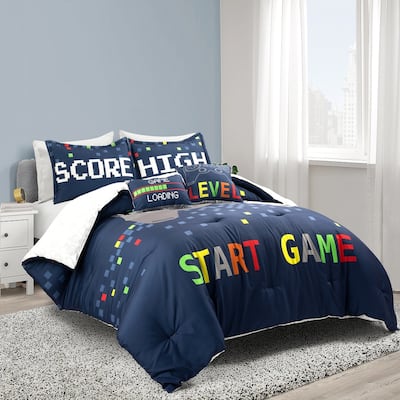 Lush Decor Video Games Reversible Oversized Comforter Set