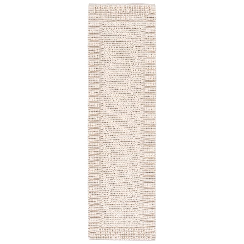 SAFAVIEH Handmade Natura Marijana Transitional Wool Rug - 2'3" x 8' Runner - Beige