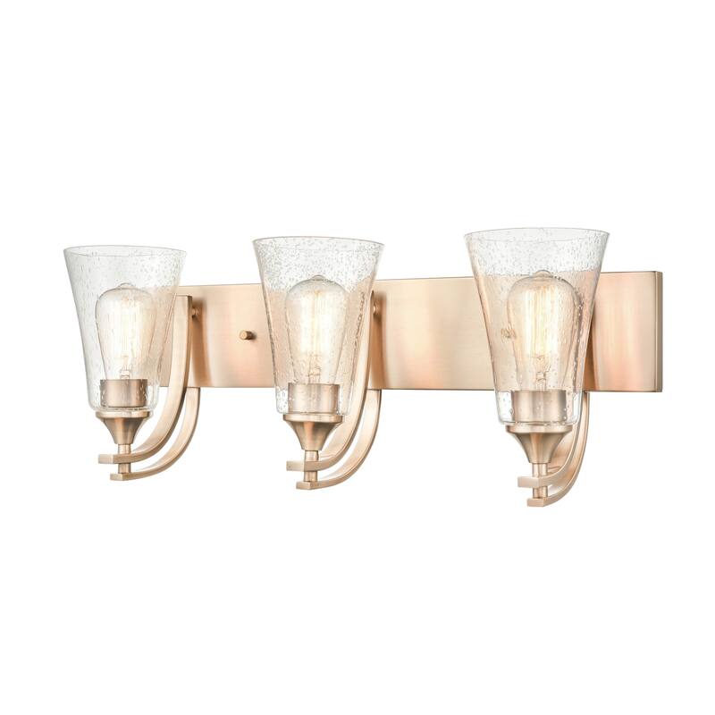 Millennium Lighting Natalie 3 Light Bathroom Vanity Fixture with Clear Seeded Glass Shades